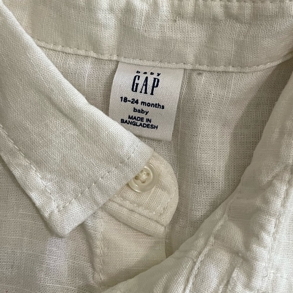 Baby gap linen button down shirt new - Picture 2 of 3
